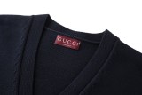 Gucci 26SS Year of the Horse Limited Double G Embroidered Knit Cardigan 260121