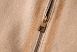 Louis Vuitton Two-Tone Color-Block Intarsia Zip Jacket 260129