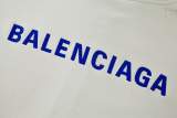 Balenciaga Front and Back Logo Blue Embroidered Zip Hooded Jacket 260311