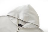 Balenciaga Front and Back Logo Blue Embroidered Zip Hooded Jacket 260311