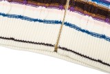 Louis Vuitton 25FW Colorful Stripe Contrast Cable Knit Zip Jacket 260311