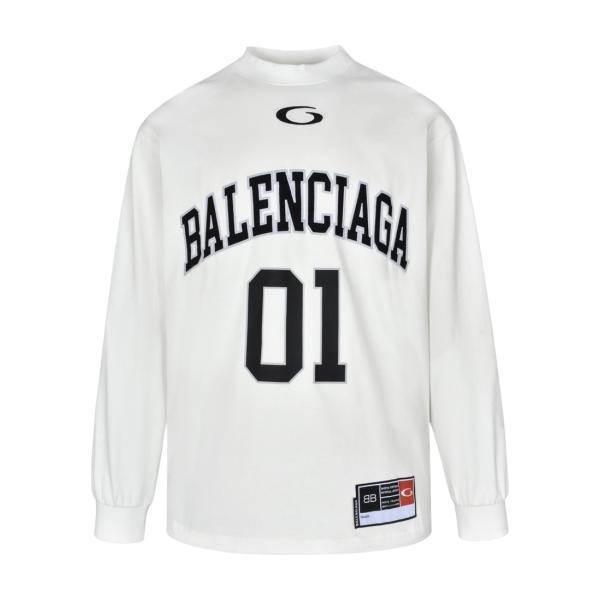 Balenciaga 25SS Basketball Series No. 01 Long Sleeve (White) 260311