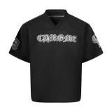 Chrome Hearts Sanskrit Mesh Ice Hockey V-Neck Short Sleeve Shirt 260318