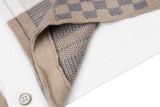 Louis Vuitton 26SS Floral Checkerboard Intarsia Knit Short Sleeve Shirt 260325