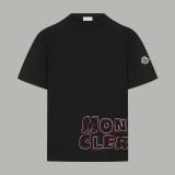 Moncler Runway Limited Edition Graffiti Line Logo Print Double-Yarn Pure Cotton Short Sleeve 260325