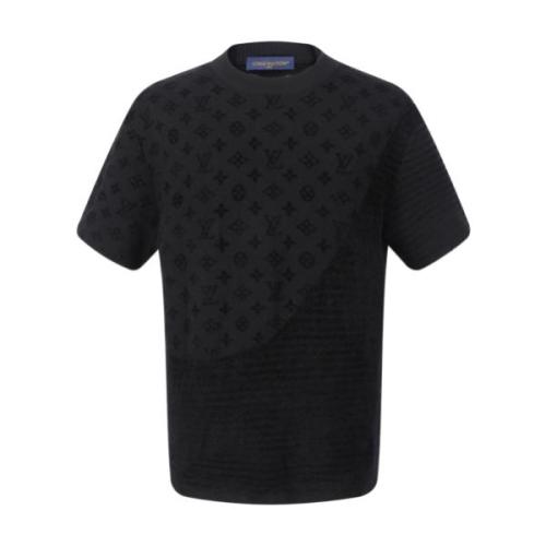 Louis Vuitton 25SS Paneled Jacquard Knit Short Sleeve (Black) 260325