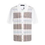Louis Vuitton 26SS Floral Checkerboard Intarsia Knit Short Sleeve Shirt 260325