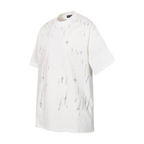 Chrome Hearts CH Colorful Horseshoe Sanskrit Letter Print Short Sleeve T-Shirt (White) 260401