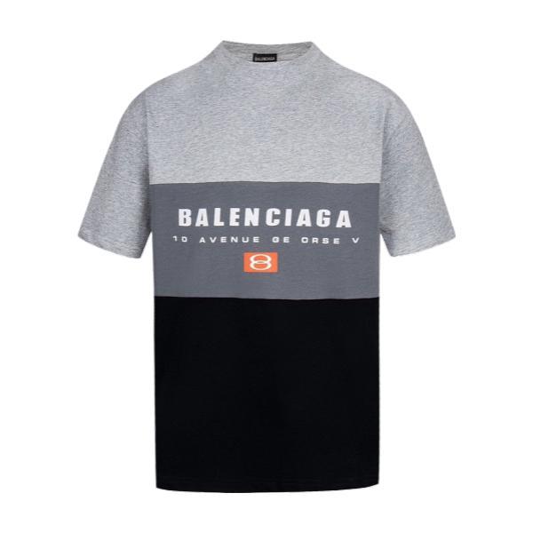 Balenciaga Spring/Summer New Short Sleeve T-Shirt (Gray-Black) 260408