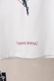 Chrome Hearts CH Heavy Wash 3D Print Short Sleeve T-Shirt (White-Black) 260408