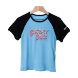 Chrome Hearts CH Heavy Wash 3D Print Short Sleeve T-Shirt (Blue-Black) 260408
