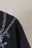 Chrome Hearts CH Heavy Wash 3D Print Short Sleeve T-Shirt (Black) 260408