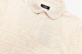 FENDI Early Spring New Reverse Collar Polo Short Sleeve Shirt 260408