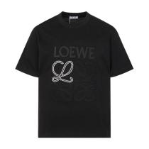 Loewe Patch Embroidery Letter Short Sleeve, 320g Pure Cotton Fabric 260415