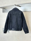 Loewe Embroidered Washed Distressed Denim Jacket 260415