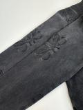 Loewe Embroidered Washed Distressed Denim Jacket 260415