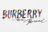 Burberry BURBERRY 2026 New Front & Back Painted Graffiti Warhorse Letter Logo Unisex Short Sleeve T-Shirt 260422
