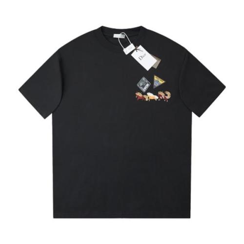 Dior CD 26SS Early Spring Year of the Horse Limited Cloud & Warhorse Logo Embroidered Short Sleeve 260422