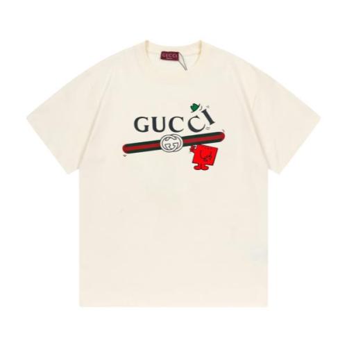 Gucci 2026 New Cartoon Figure Offset Belt Letter Logo Unisex Short Sleeve T-Shirt 260422