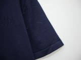 Louis Vuitton Blue-Tone Cotton-Blend Knit Short Sleeve 260422