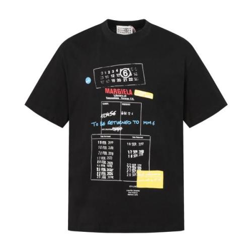 MM6 Maison Margiela 26SS Library Borrowed Print Short Sleeve T-Shirt 260429