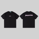 Balenciaga Pink Embroidered Crewneck Short Sleeve 260429