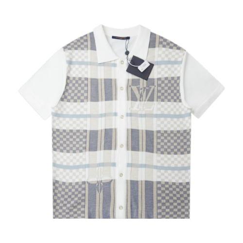 Louis Vuitton 26SS Spring/Summer New Check Jacquard Floral Knit Short Sleeve 260429