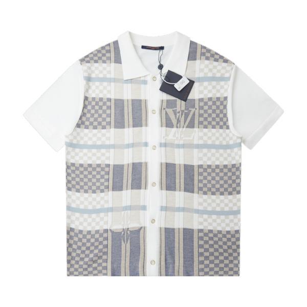Louis Vuitton 26SS Spring/Summer New Check Jacquard Floral Knit Short Sleeve 260429