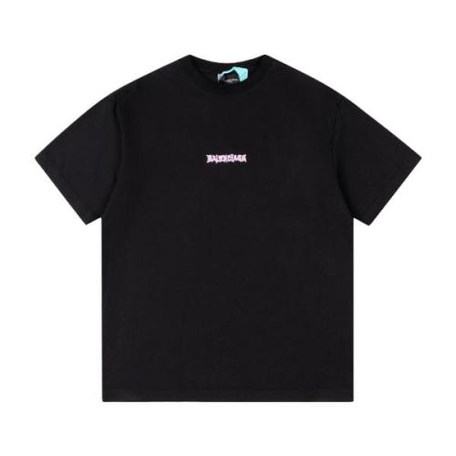 Balenciaga Pink Embroidered Crewneck Short Sleeve 260429