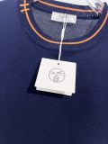 HERMÈS Color-Block Collar Crewneck Knit Sweater 260506