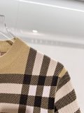 Burberry Classic Color-Block Check Sweater Short T-Shirt 260506
