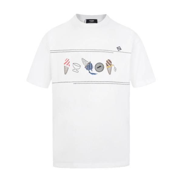 Fendi Early Spring New T-Shirt - FENDI Creative Ice Cream Theme Short Sleeve T-Shirt 260506