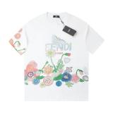Fendi 26SS Early Spring New Butterfly Floral Print Short Sleeve 260512