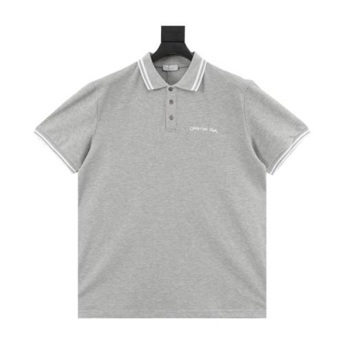Dior Script Letter Embroidered Short Sleeve Polo 260512