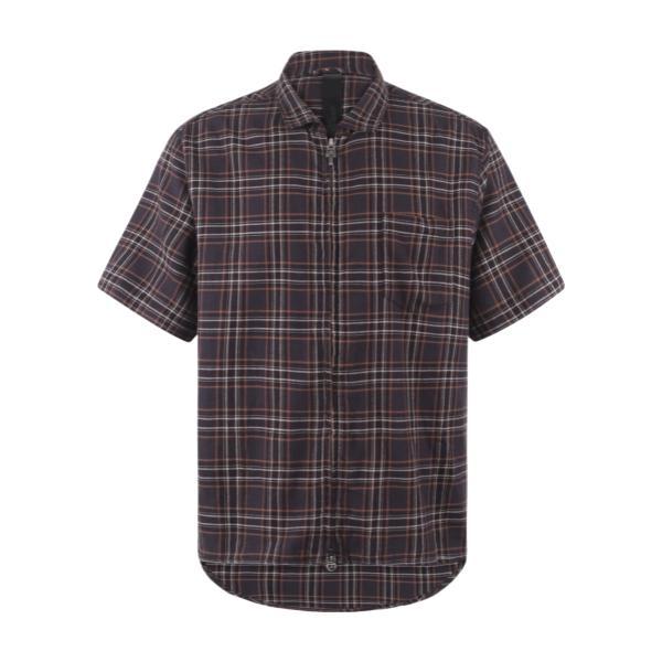 Chrome Hearts 26SS Flannel Zip Check Short Sleeve Shirt 260512