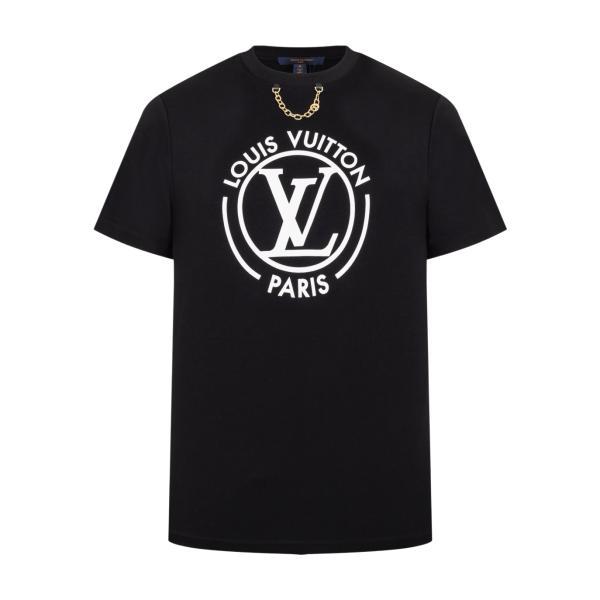 Louis Vuitton 25SS Large Logo Print Chain Short Sleeve (Black) 260512