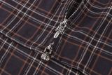 Chrome Hearts 26SS Flannel Zip Check Short Sleeve Shirt 260512
