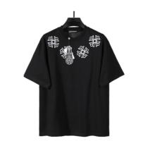 Chrome Hearts New Embroidered Short Sleeve T-Shirt (Black/White) 260520
