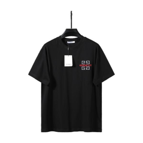 Givenchy 26 New Short Sleeve Embroidered Classic Logo Short Sleeve (Black) 260520