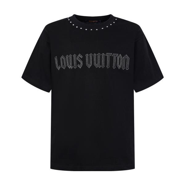 Louis Vuitton Rivet & Rhinestone Short Sleeve T-Shirt 260520