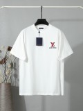 Louis Vuitton 26SS New Arrival Multi-Layer Heavy Craftsmanship Chest Speckled Letter Logo Embroidery Short Sleeve T-Shirt 260520