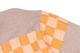 Louis Vuitton 26SS Letter Badge Color-Block Stripe Checkerboard Knit Short Sleeve Polo 260520