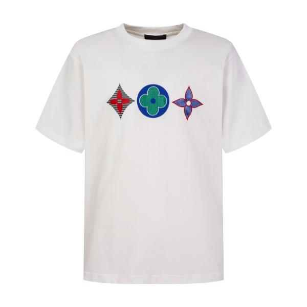 Louis Vuitton New Four-Leaf Clover Logo Print Short Sleeve T-Shirt 260520
