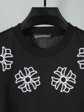 Chrome Hearts New Embroidered Short Sleeve T-Shirt (Black/White) 260520
