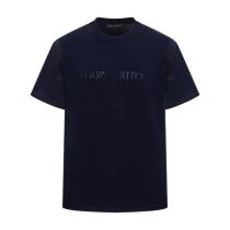 Louis Vuitton 26SS Letter Logo Mesh Cut-Out Knit Short Sleeve (Blue) 260526