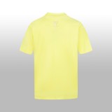 Louis Vuitton Spring/Summer New Short Sleeve T-Shirt - V Slogan Embroidered T-Shirt (Yellow) 260526