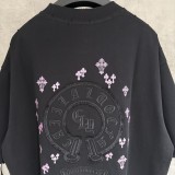 Chrome Hearts UV Color-Changing Embroidered Short Sleeve T-Shirt (Black) 260526