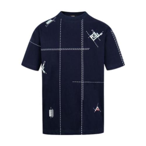 Fendi Early Spring New T-Shirt - Fendi Line Embroidery Structured T-Shirt 260526