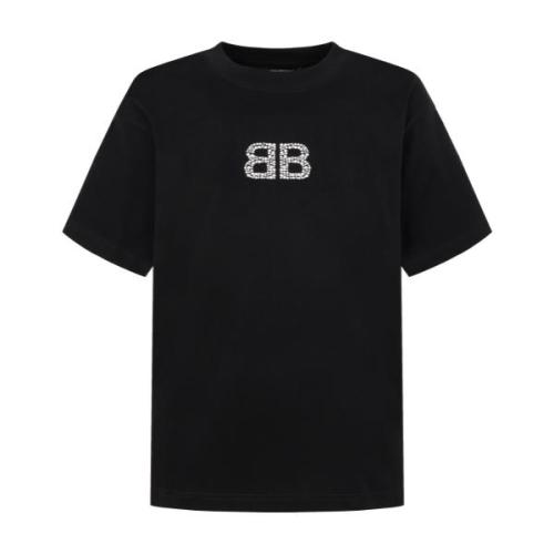 Balenciaga 26SS Italian Imported Pearl Rhinestone Short Sleeve 260602