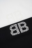 Balenciaga 26SS Italian Imported Pearl Rhinestone Short Sleeve 260602